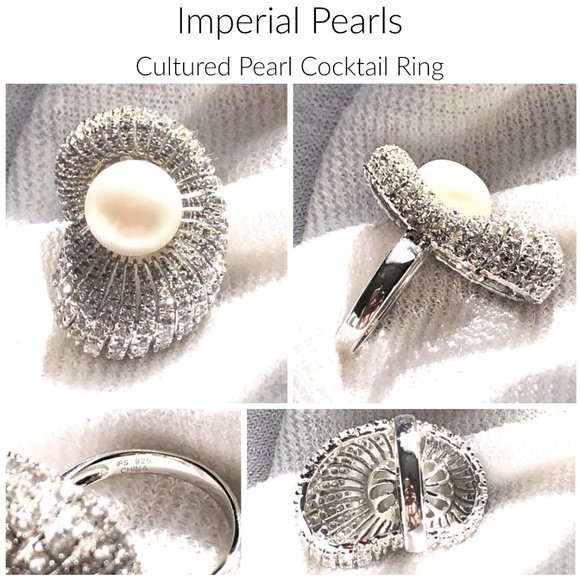 IMPERIAL PEARLS Cultured Pearl Statement Ring - Picture 1 of 5